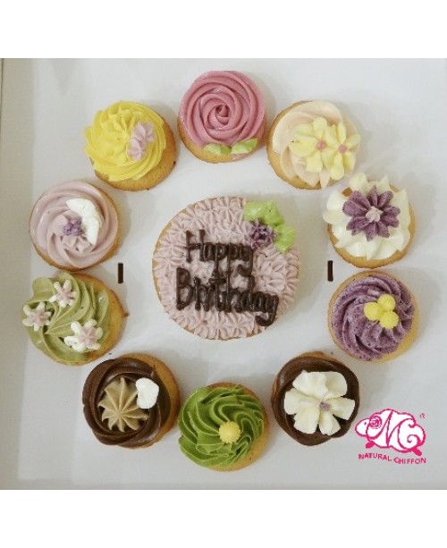 雜錦1大10小Cupcake禮盒(hb)